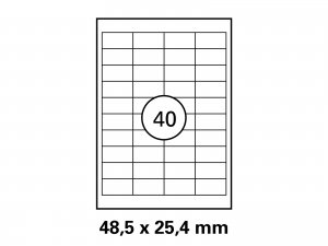 Etiketten auf DIN A4 Bogen