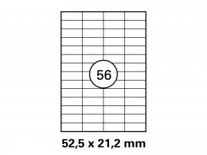 Etiketten auf DIN A4 Bogen