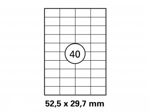 Etiketten auf DIN A4 Bogen