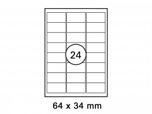 Etiketten auf DIN A4 Bogen