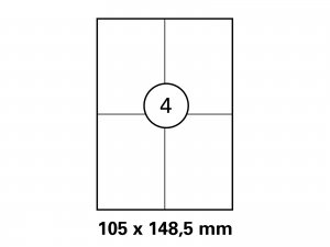 Etiketten auf DIN A4 Bogen
