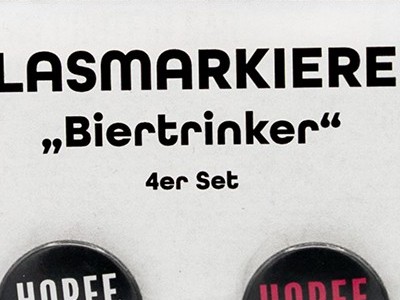 Glasmarkierer Set Biertrinker – Bild 2